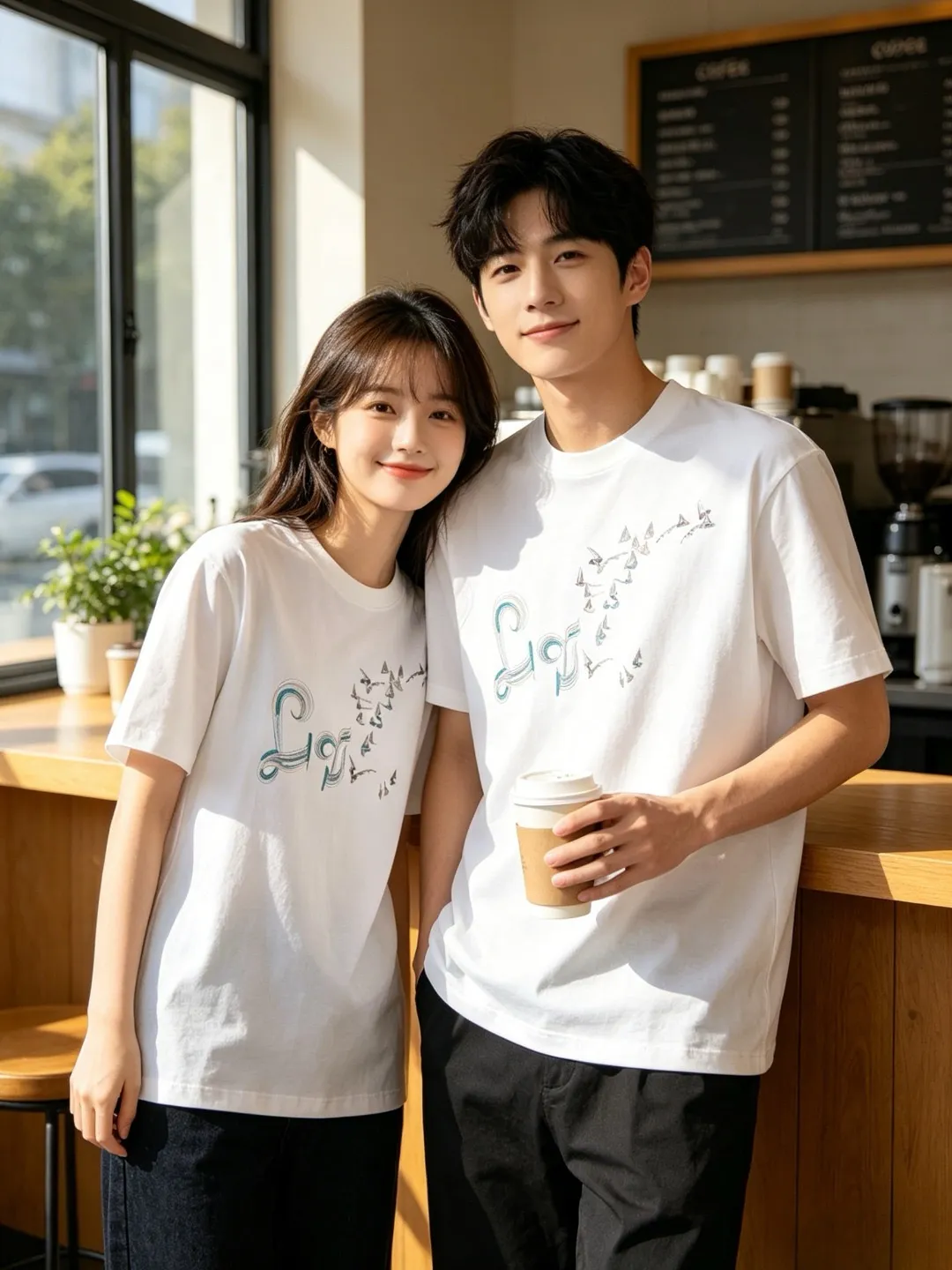 Louis Vuitton/Louis Vuitton gradient color thread sailboat and bird embroidery short sleeves